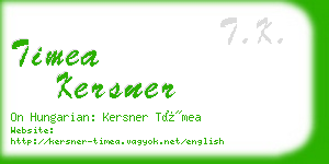 timea kersner business card